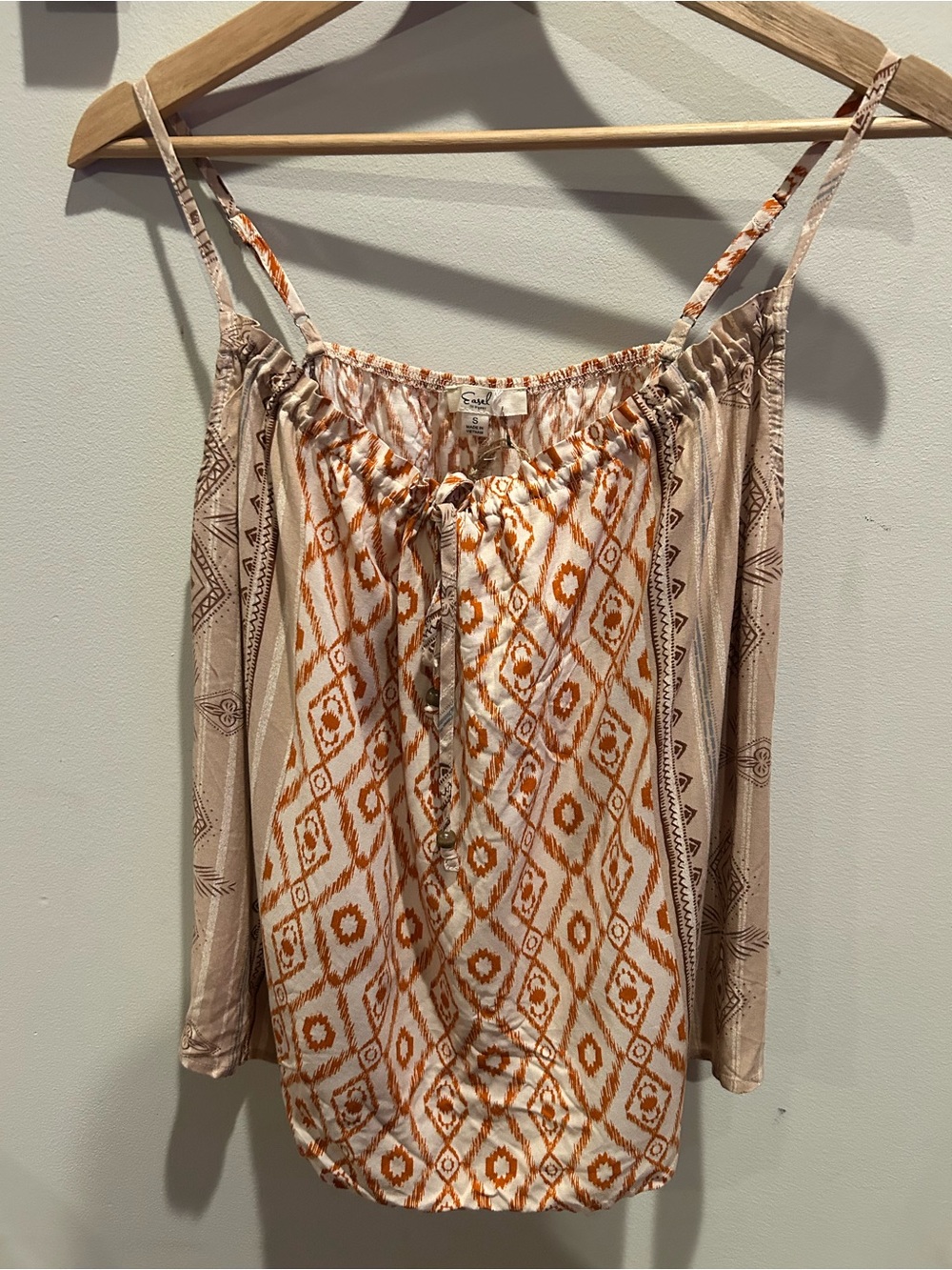Easel Orange Diamond Print Cami Tank